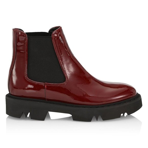 Aquatalia Haylie Patent Chelsea Boots 5 